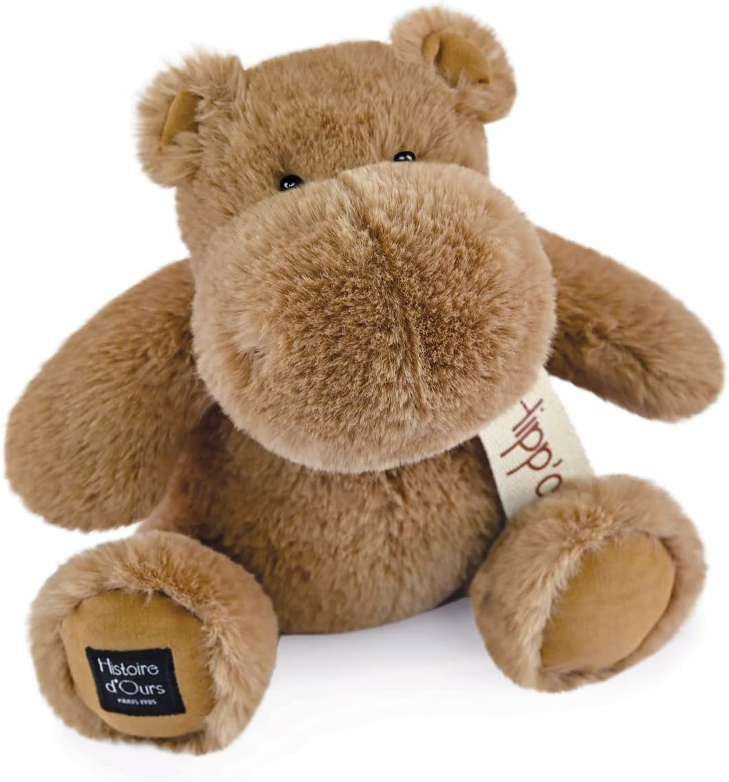 Histoire d'Ours - Peluche Hippopotame - Hippo - Chocolat chaud 25 cm