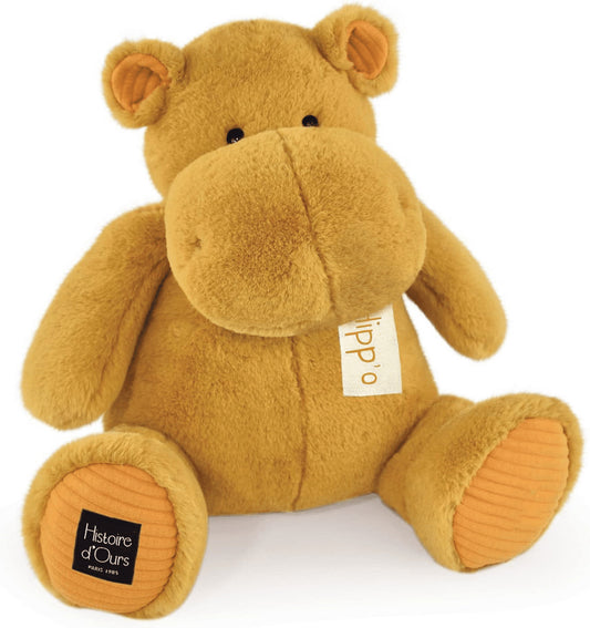 Histoire d'Ours - Peluche Hippopotame - HIPPO - Ocre - 40 Cm -