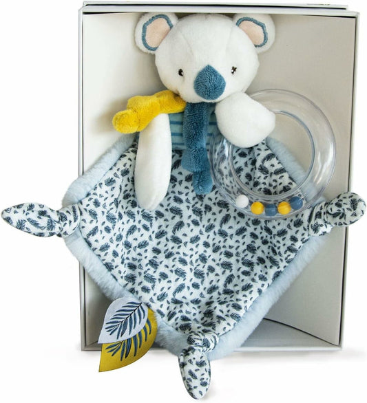 Doudou et Compagnie - Doudou Hochet - Yoca le Koala - Jouet Educatif - Boîte Cadeau - 22 Cm - Idée Cadeau de Naissance Fille et Garçon